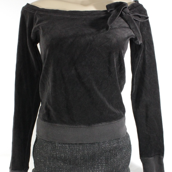 Juicy Couture Sweaters - Juicy Couture Black Boat Neck Size Medium Women's